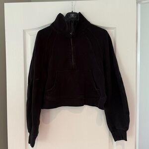 Lululemon Athletica Black Oversized Scuba Half Zip